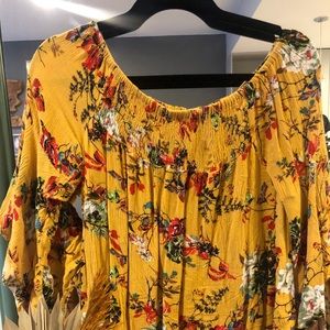 Floral off the shoulder blouse